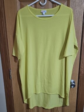 LuLaRoe Lemon Yellow Crew Neck Irma